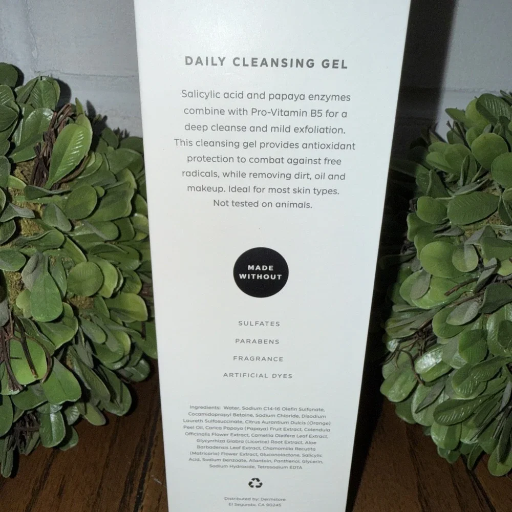 Dermstore Daily Cleansing Gel Salicylic Acid Papaya Enzymes 4.85oz New Skincare